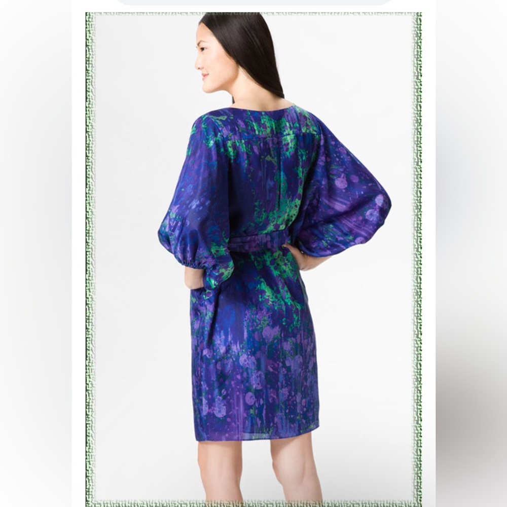 Suzi Chin Silk Summer Day Dress Size 6 - Picture 2 of 9